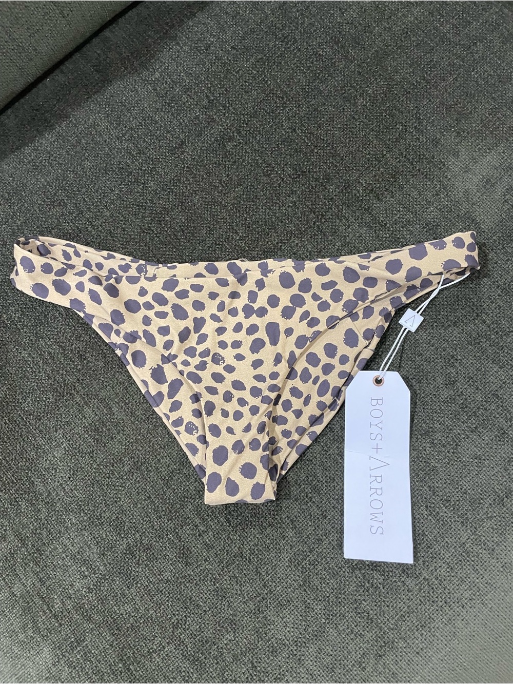 NWT Boys + Arrows Leopard Print Bikini Bottom — Beige & Taupe size small